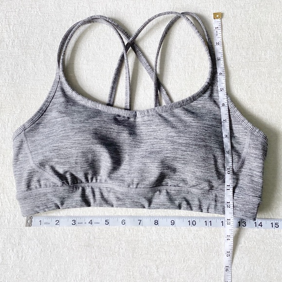 Manduka Cross Straps Sports Bra Woman’s Size Large Grey Space Dye Light Padding - Picture 10 of 12